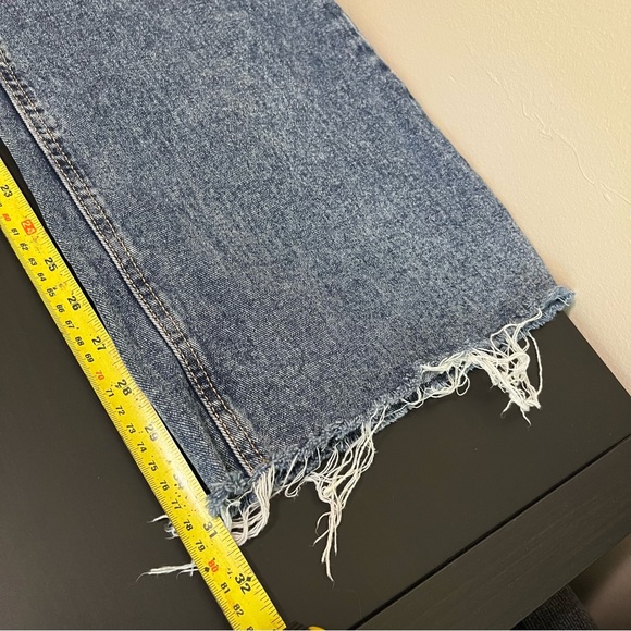 Aeropostale High Rise Wide Leg Jean | Raw Hem Denim - Picture 11 of 12